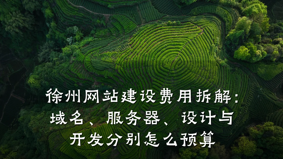 徐州网站建设费用拆解:域名、服务器、设计与开发分别怎么预算