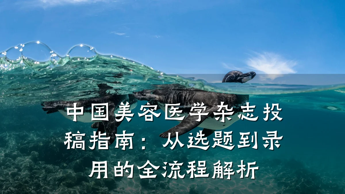 中国美容医学杂志投稿指南:从选题到录用的全流程解析