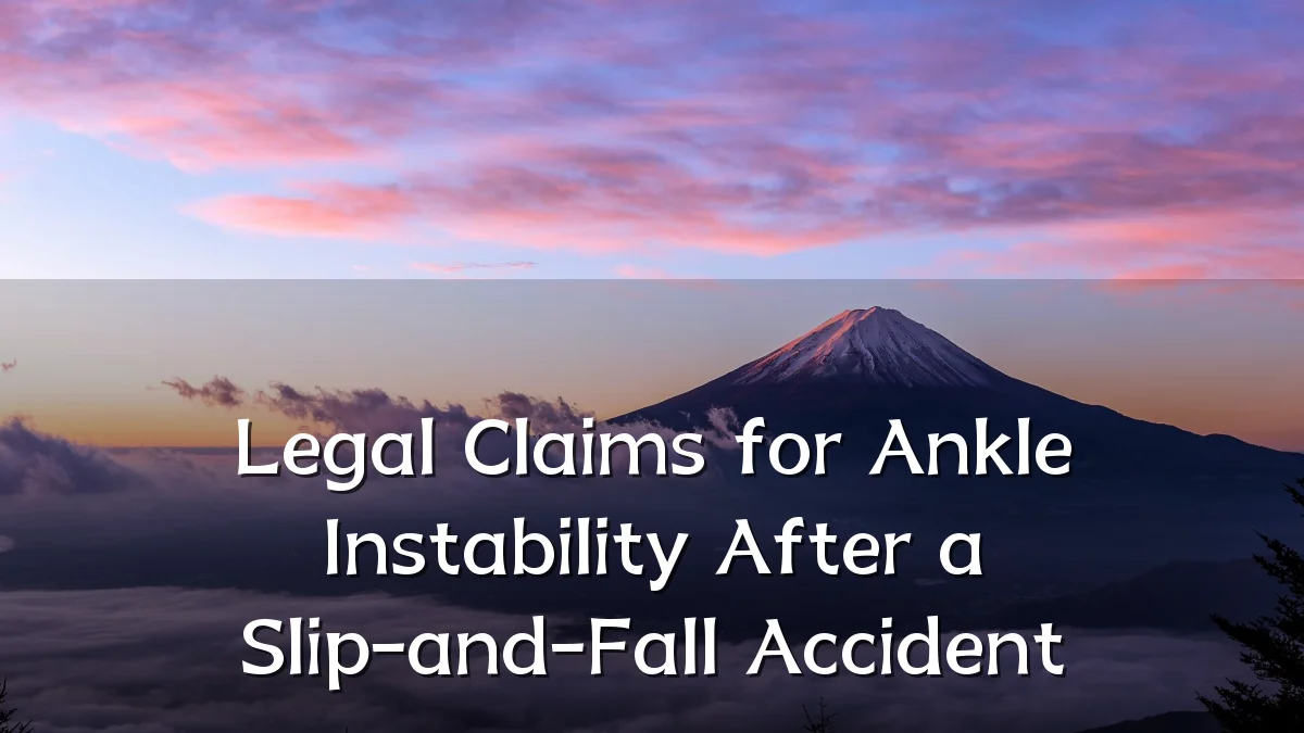 Legal Claims for Ankle Instability After a Slip-and-Fall Accident