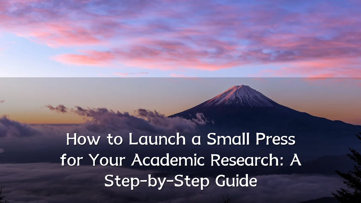 How to Launch a Small Press for Your Academic Research: A Step-by-Step Guide