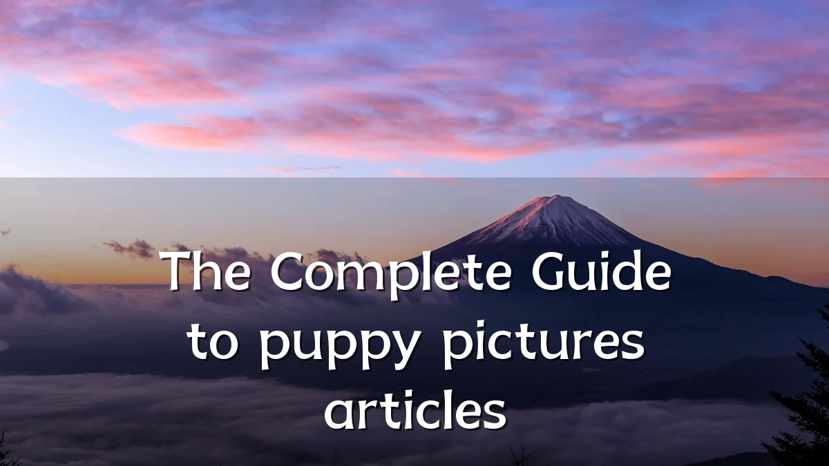 The Complete Guide to puppy pictures articles