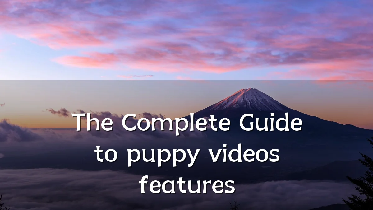 The Complete Guide to puppy videos features