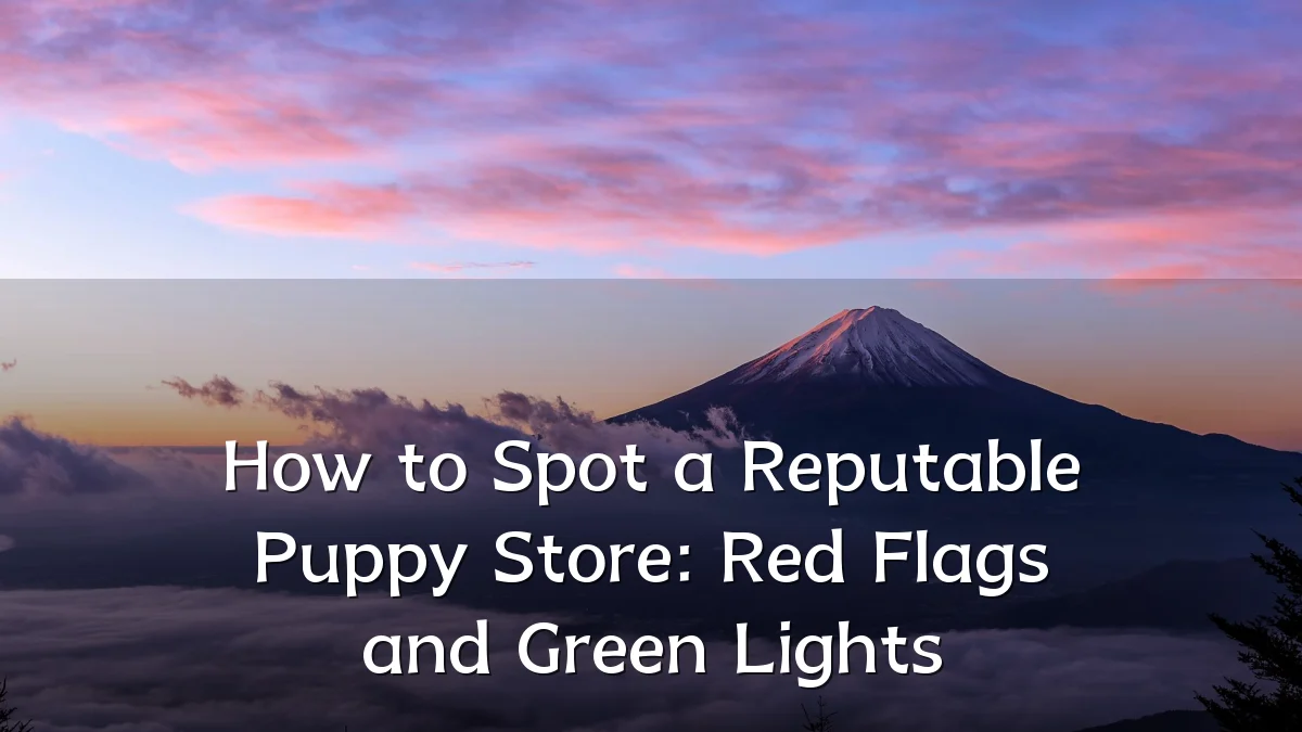 How to Spot a Reputable Puppy Store: Red Flags and Green Lights