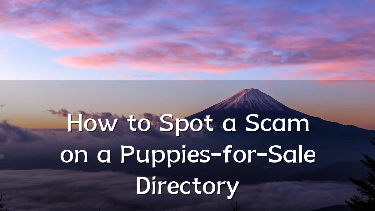 How to Spot a Scam on a Puppies-for-Sale Directory