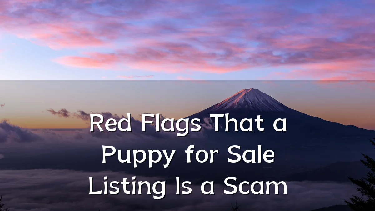 Red Flags That a Puppy for Sale Listing Is a Scam