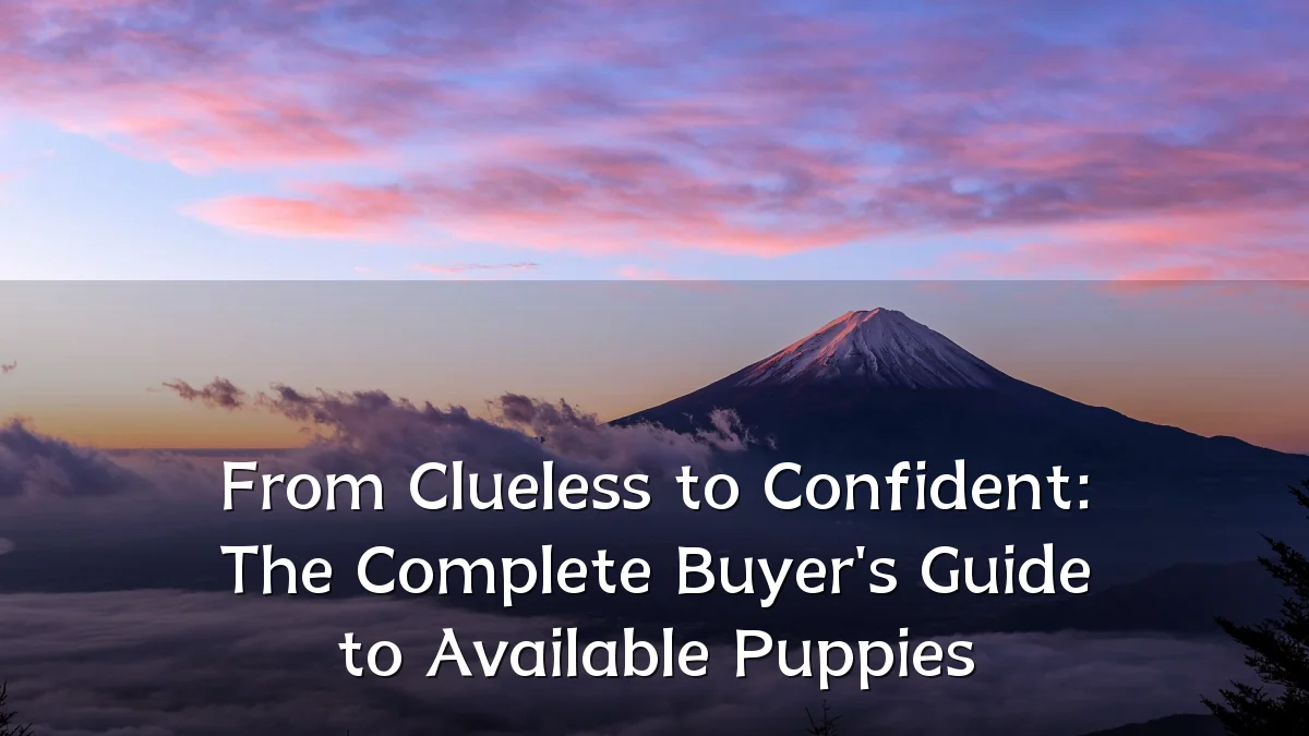From Clueless to Confident: The Complete Buyer's Guide to Available Puppies