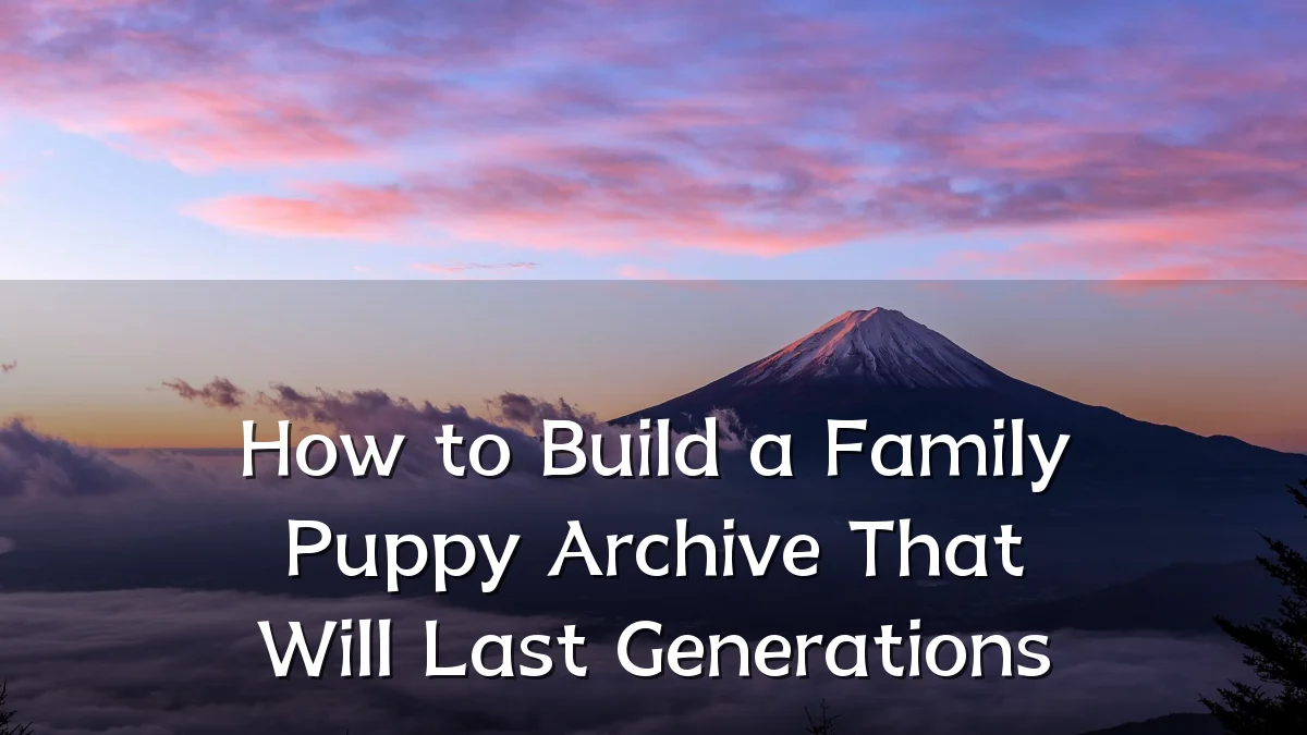 How to Build a Family Puppy Archive That Will Last Generations